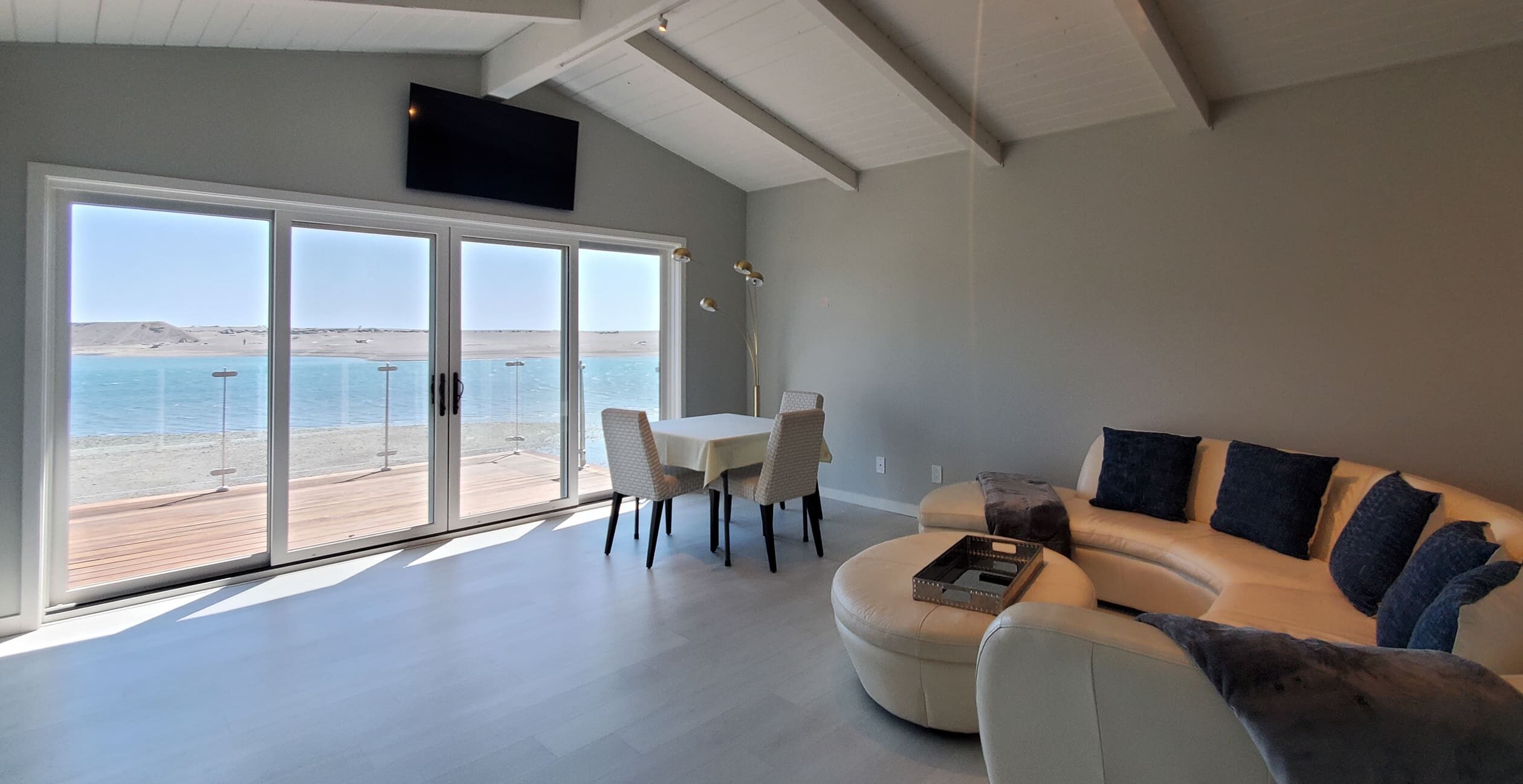 Ocean view living room at the Oceana House - Jenner Vacation Rental